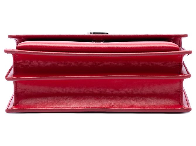 Saint Laurent Red Medium Calfskin Monogram Sunset Crossbody Rosso - vista 3