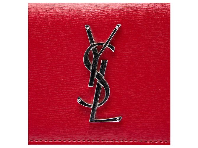 Saint Laurent Red Medium Calfskin Monogram Sunset Crossbody Rosso - vista 5