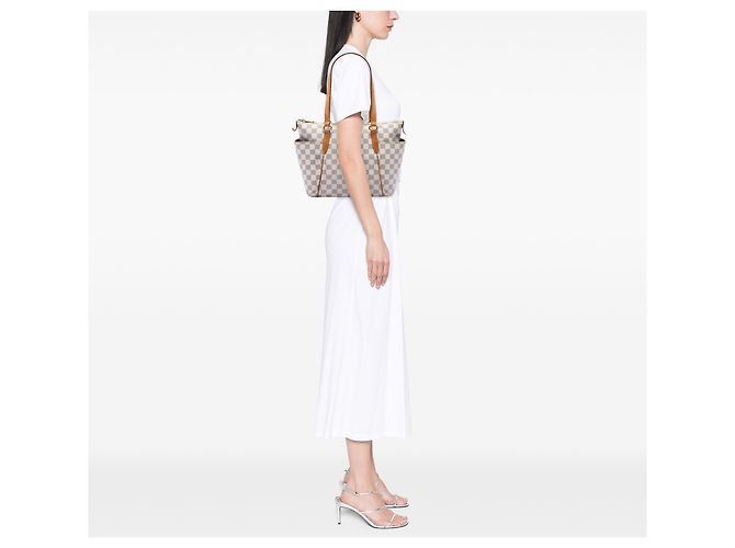 Louis Vuitton White Damier Azur Totally PM Bianco - vista 6
