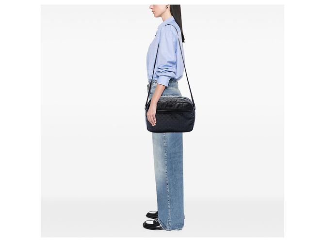 Gucci Borsa a Tracolla Nera Stampa GG Nero - vista 6