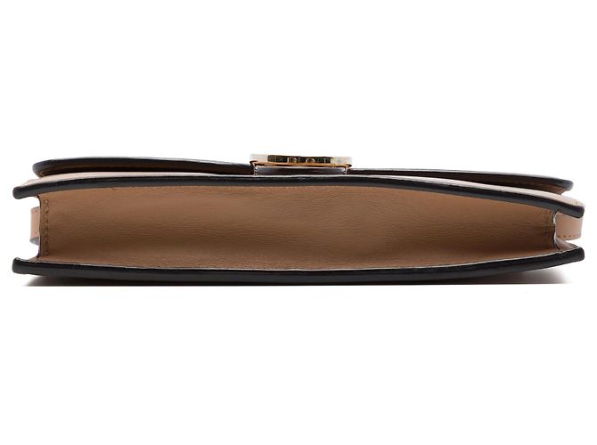Cartera con cadena Gucci de piel de becerro beige con G entrelazadas - vista 3