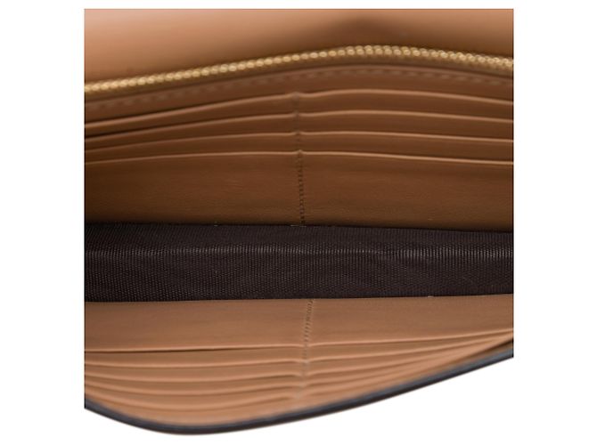 Cartera con cadena Gucci de piel de becerro beige con G entrelazadas - vista 4