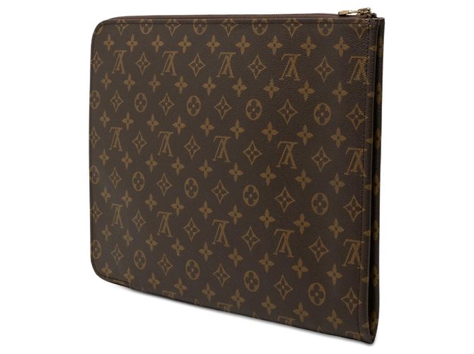 Louis Vuitton Brown Monogram Poche Documents Portfolio Marrone - vista 2