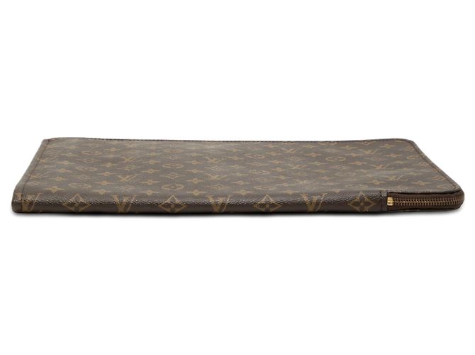 Louis Vuitton Brown Monogram Poche Documents Portfolio Marrone - vista 3
