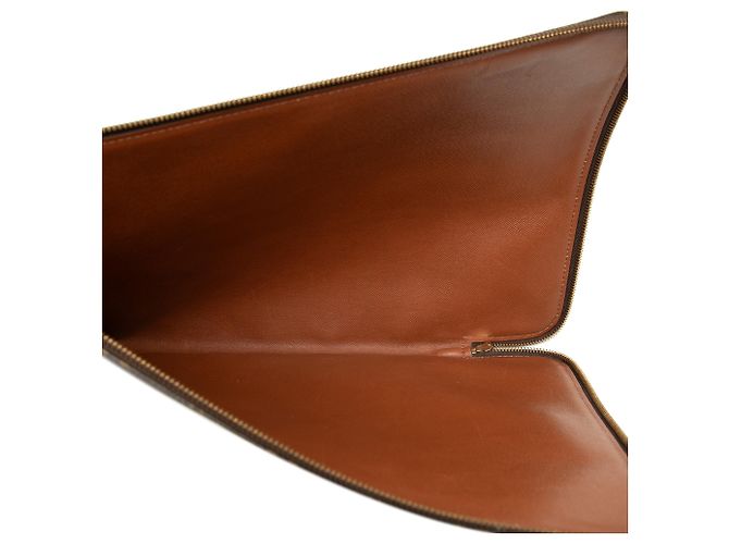 Louis Vuitton Brown Monogram Poche Documents Portfolio Marrone - vista 4