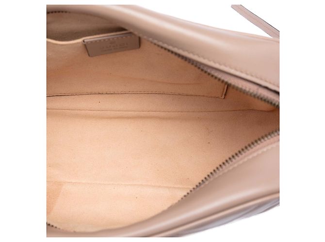 Borsa a tracolla Gucci Small GG Marmont in pelle matelassé marrone Carne - vista 4