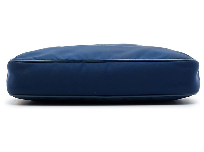 Borsa a tracolla Prada in Tessuto con rifiniture in Saffiano blu Blu navy - vista 3
