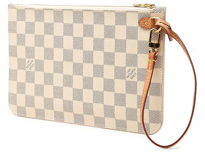 Pouch Louis Vuitton Neverfull MM Damier Azur Bianco - vista 2