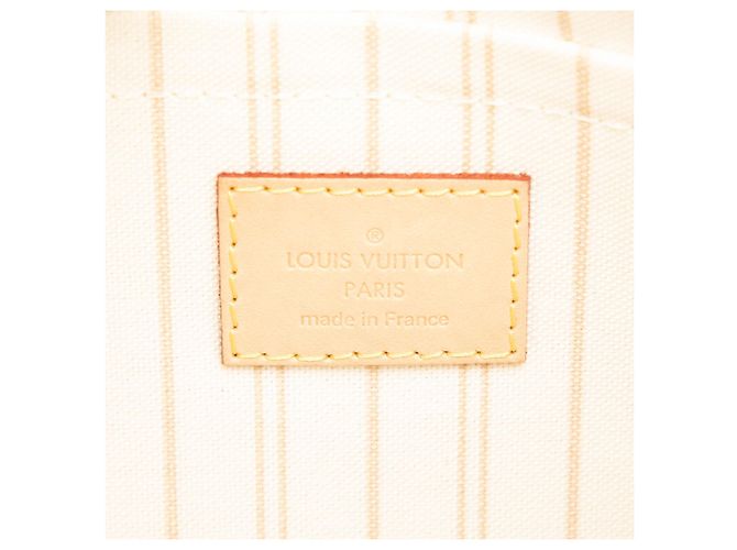 Pouch Louis Vuitton Neverfull MM Damier Azur Bianco - vista 5