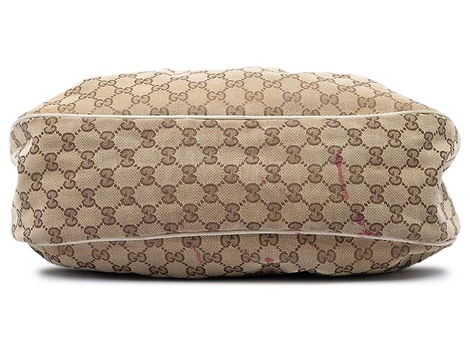 Borsa a tracolla Gucci Sukey in tela GG beige - vista 3