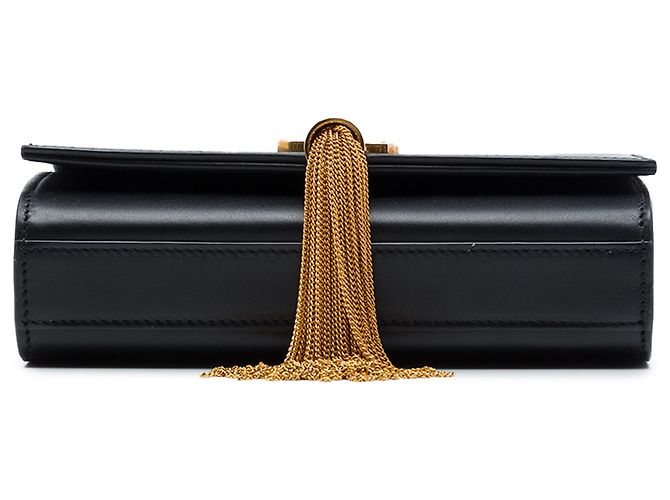 Saint Laurent Black Small Smooth Calfskin Monogram Kate Tassel Crossbody Nero - vista 3
