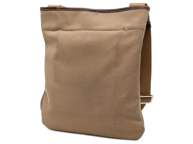 Prada Borsa a tracolla in tela Canapa beige con logo - vista 2