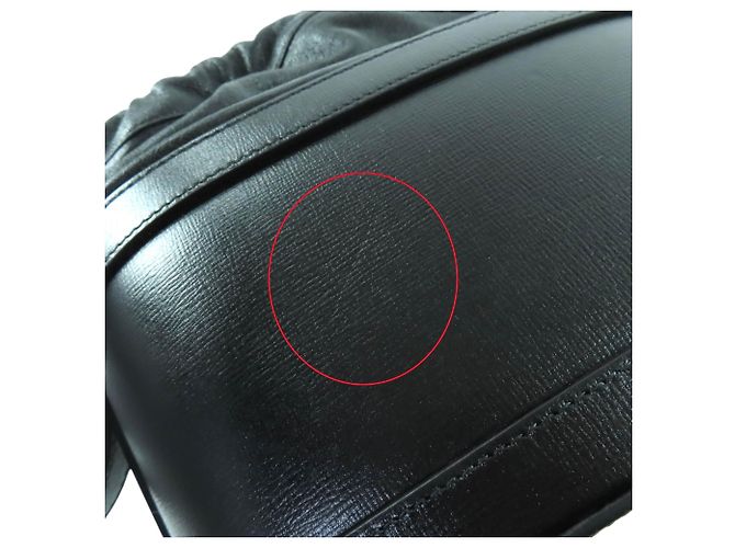 Borsa a secchiello Gucci Horsebit 1955 in pelle di vitello nera Nero - vista 10