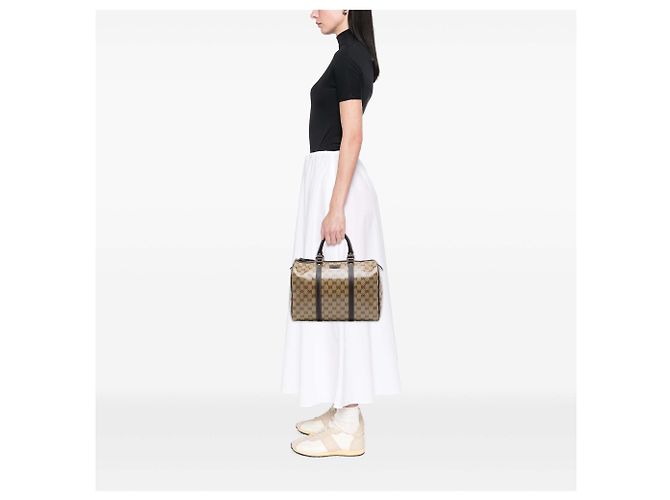Borsa Boston Gucci Beige Medium GG Crystal Joy - vista 6
