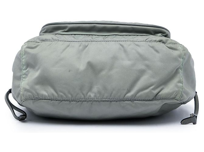 Borsa a tracolla Prada in Tessuto con rifiniture in Saffiano grigio e chiusura a zip Marrone - vista 3