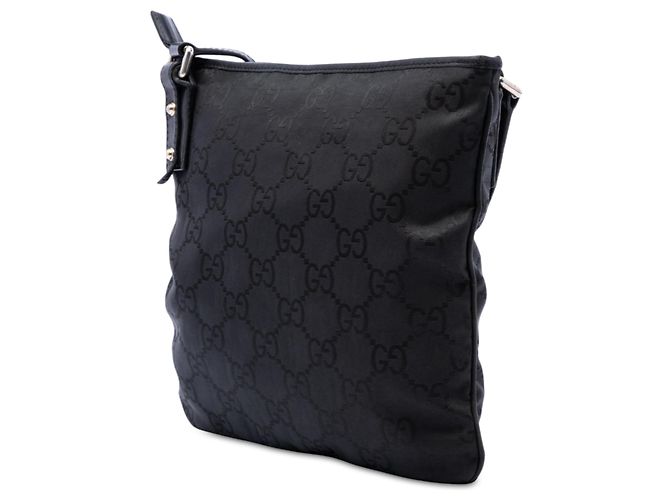 Borsa a tracolla Gucci in nylon GG nero - vista 2