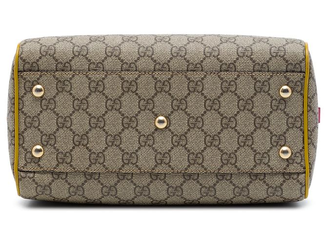 Borsa Boston Gucci Beige Limited Edition Small Multicolor GG Supreme Viola scuro - vista 3