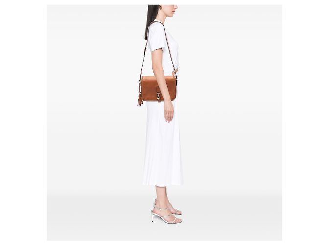 Borsa a tracolla Gucci Marrakech in vitello marrone - vista 6