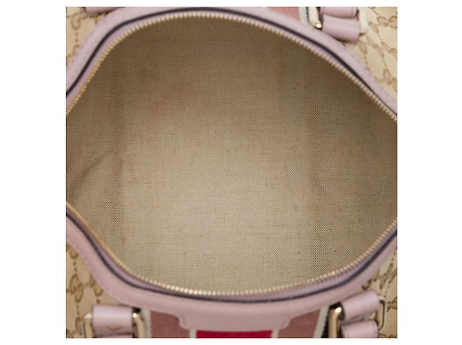 Borsa Boston Gucci Beige Medium GG Canvas Web Joy - vista 4