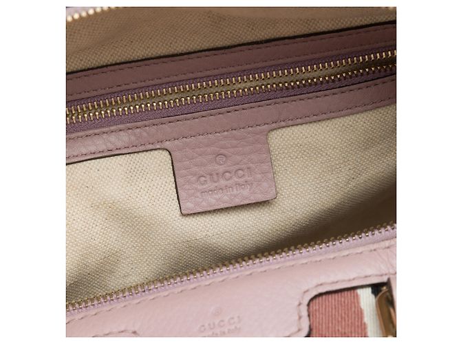 Borsa Boston Gucci Beige Medium GG Canvas Web Joy - vista 5