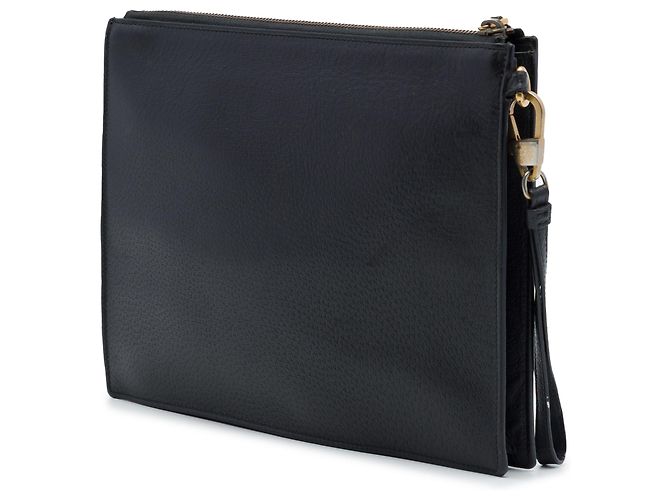 Clutch Gucci GG Marmont in pelle di vitello nera Nero - vista 2