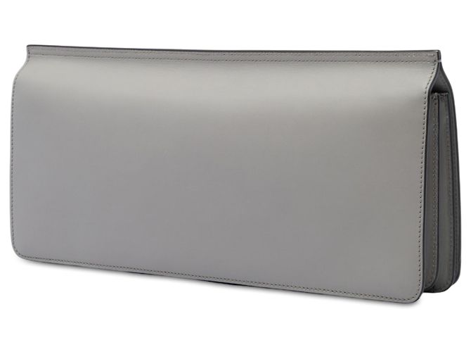 Clutch Lady Bamboo Gucci in pelle di vitello grigia Marrone - vista 2