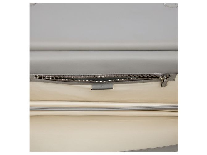 Clutch Lady Bamboo Gucci in pelle di vitello grigia Marrone - vista 4