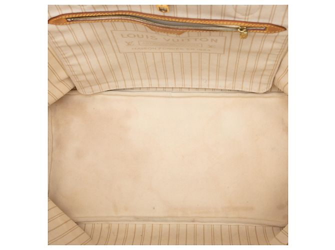 Louis Vuitton White Damier Azur Neverfull GM Bianco - vista 4