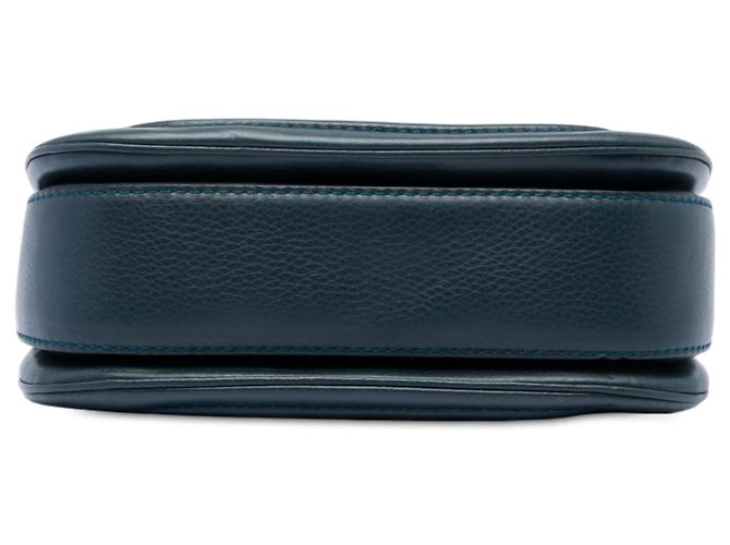 Borsa Gucci Blue Medium Guccissima New Bamboo Top Handle Blu navy - vista 3