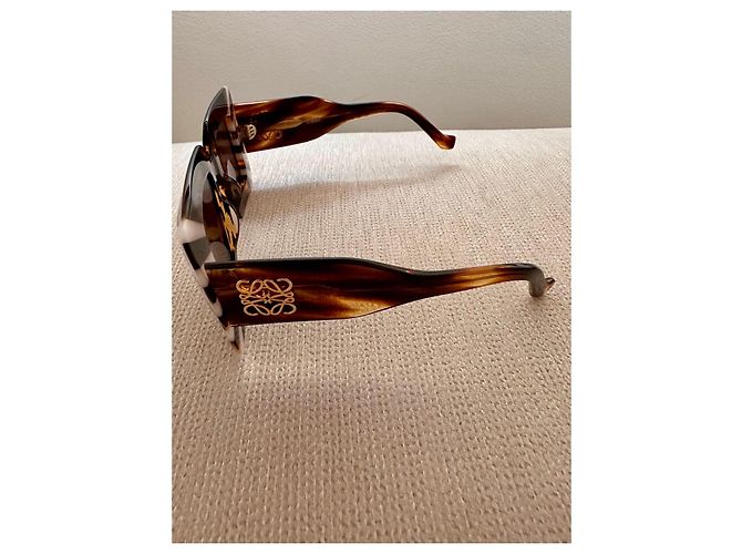 Loewe Sonnenbrille Schildpatt-Optik mit Streifen Braun Weiß Mehrfarben - Ansicht 6
