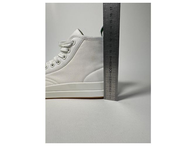 Bottega Veneta Vulcan High-Top Sneaker weiß Canvas - Ansicht 14