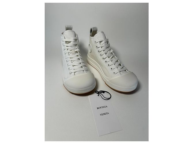 Bottega Veneta Vulcan High-Top Sneaker weiß Canvas - Ansicht 2