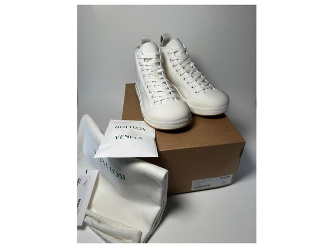 Bottega Veneta Vulcan High-Top Sneaker weiß Canvas - Ansicht 5