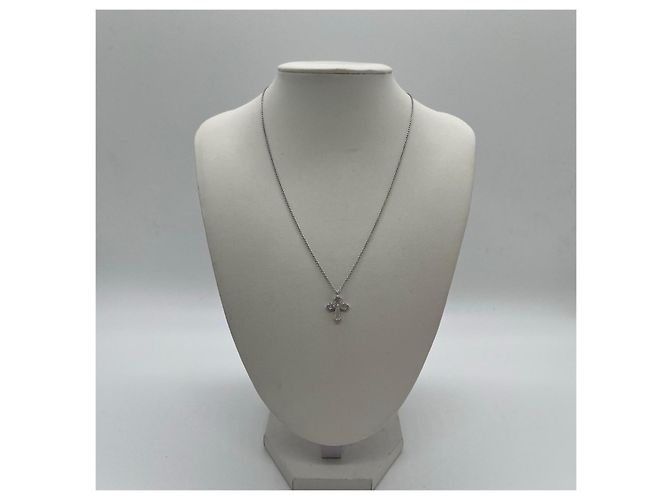 Collana Graff Ice Crystal Croce in Diamanti Argento - vista 8