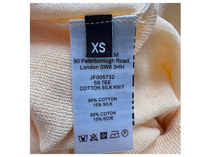 Joseph Strickpullover mit kurzen Ärmeln aus cremefarbener Baumwolle Weiß Roh - Ansicht 5