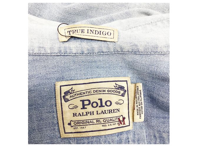 Polo Ralph Lauren Button-Down Denim-Hemd aus hellblauer Baumwolle - Ansicht 6