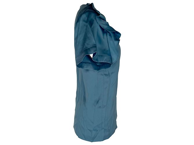 Blusa a maniche corte Chloé in seta blu Blu chiaro - vista 2