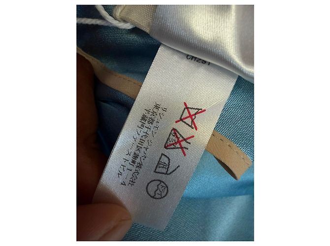 Blusa a maniche corte Chloé in seta blu Blu chiaro - vista 20