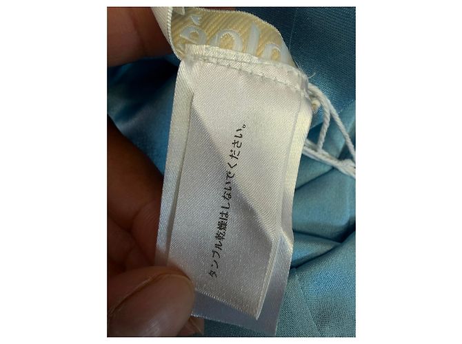 Blusa a maniche corte Chloé in seta blu Blu chiaro - vista 21