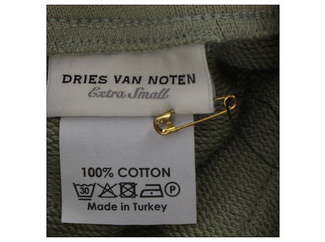 Pantalones Jogger con cordón Dries Van Noten en algodón Olive Verde Verde oliva - vista 4