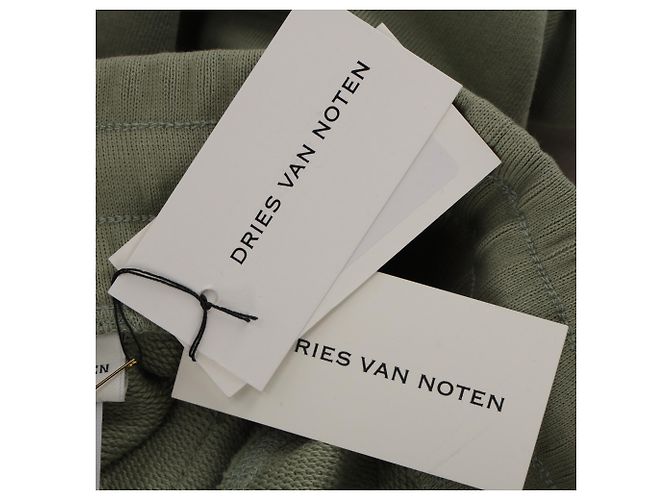 Pantalones Jogger con cordón Dries Van Noten en algodón Olive Verde Verde oliva - vista 5