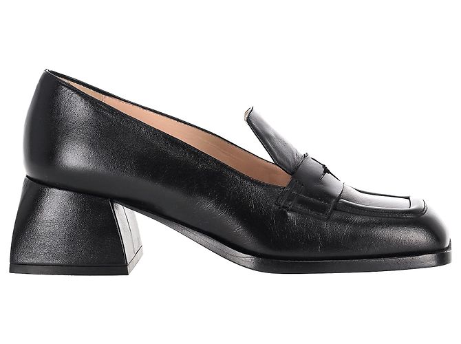 Nodaleto Pumps mit eckiger Kappe aus schwarzem Leder - Ansicht 2