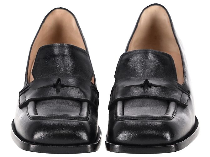 Nodaleto Pumps mit eckiger Kappe aus schwarzem Leder - Ansicht 4