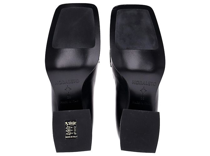 Nodaleto Pumps mit eckiger Kappe aus schwarzem Leder - Ansicht 6