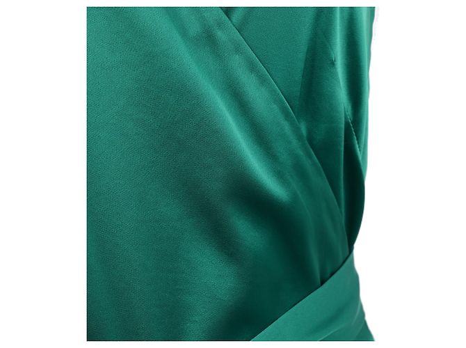 Abito Maxi con scollo a V Diane Von Furstenberg in triacetato verde - vista 11