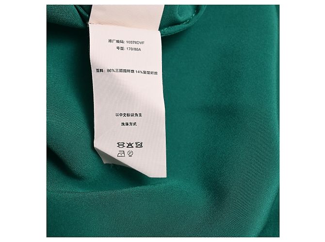 Abito Maxi con scollo a V Diane Von Furstenberg in triacetato verde - vista 8
