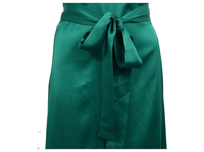 Abito Maxi con scollo a V Diane Von Furstenberg in triacetato verde - vista 9