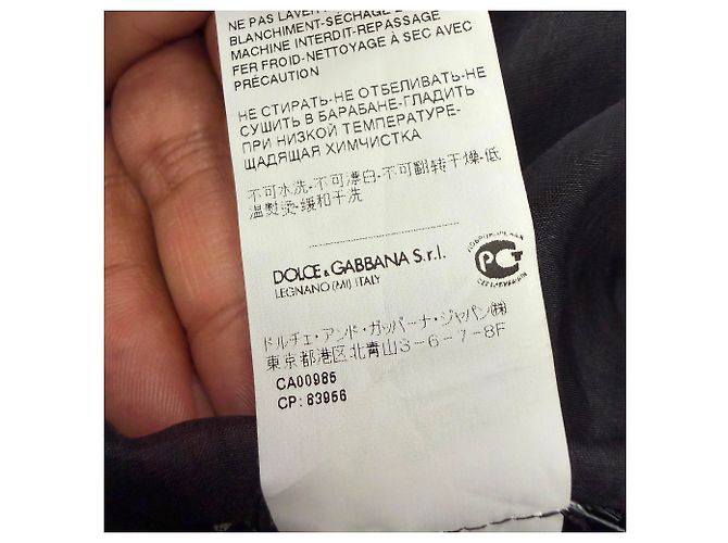 Dolce & Gabbana Mesh-Bluse aus schwarzer Seide - Ansicht 5