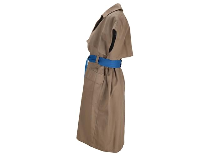 Gabardina MSGM en algodón marrón Castaño - vista 2