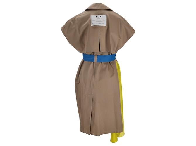 Gabardina MSGM en algodón marrón Castaño - vista 3